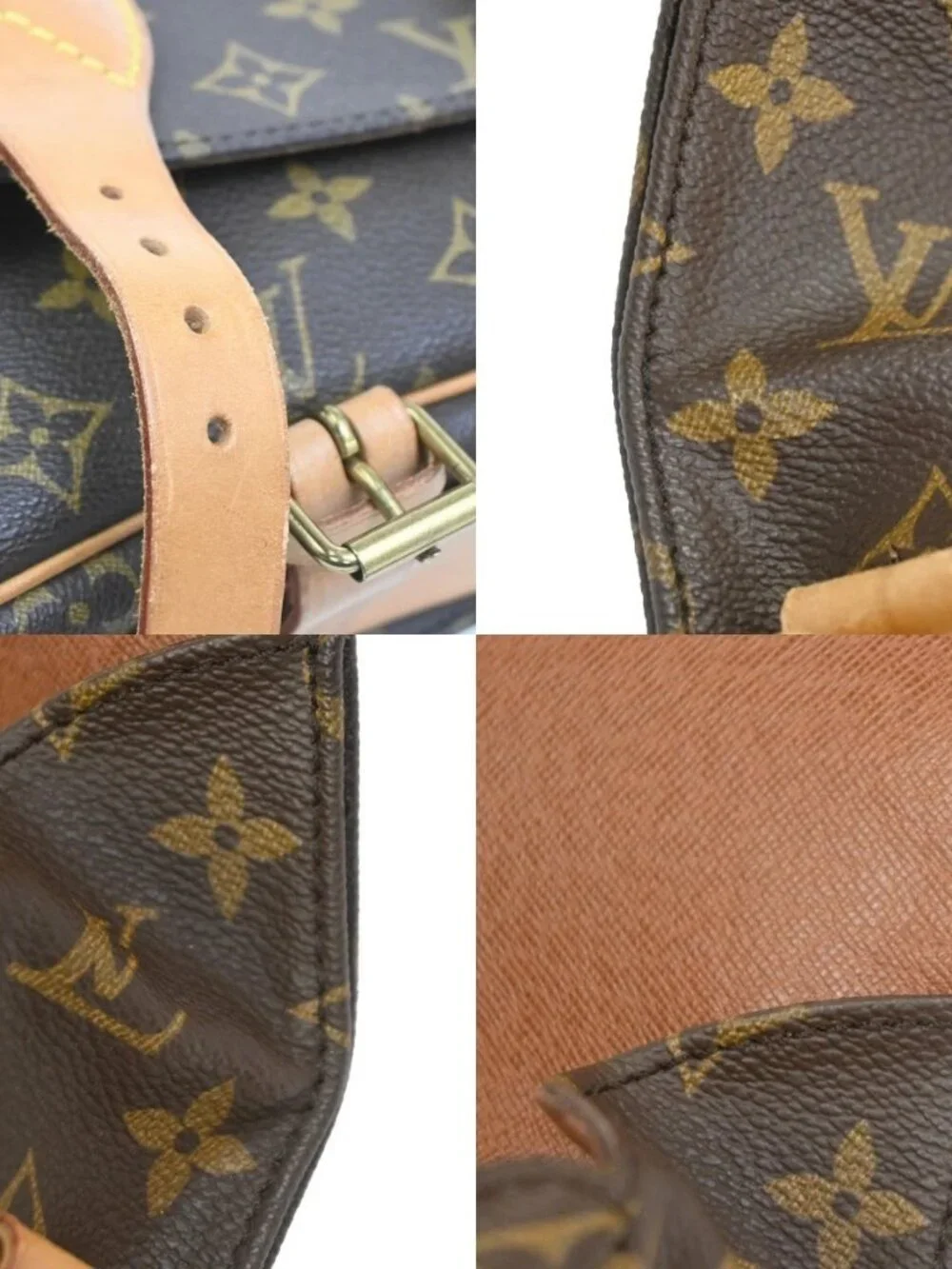 LOUIS VUITTON Cartouchiere GM Shoulder Bag Monogram Leather Brown M51252 77CA744